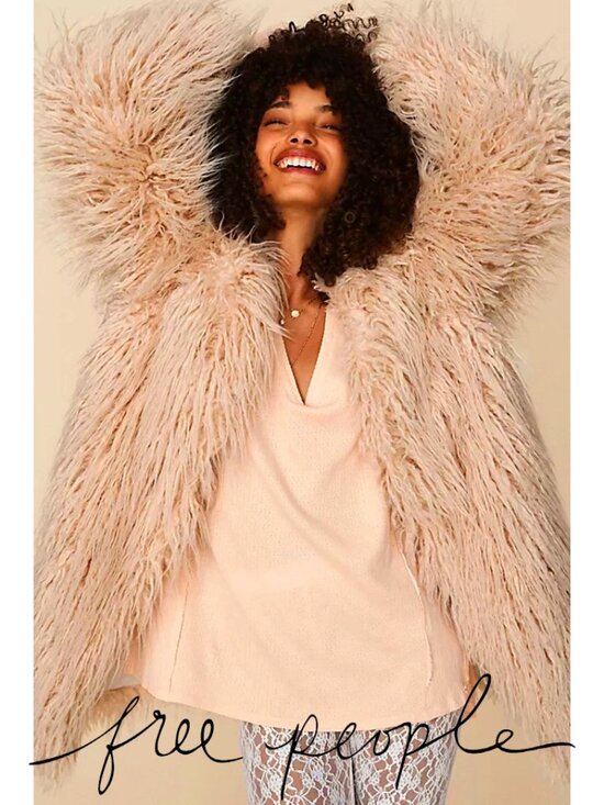 Free People Jackets & Blazers - 🦋💋UBER GORGE!💋🦋 Free People 70s Vibe Boho-Chic Renata Fur Coat in Sand